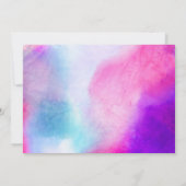 50 en Fabulous Paars Silver and Pink-uitnodiging Kaart (Achterkant)