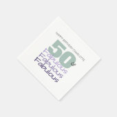 50. en Fabulous Paarse Birthday Party Servet (Hoek)