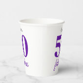 50 En Fabulous Paarse Papieren Bekers (Rechts)