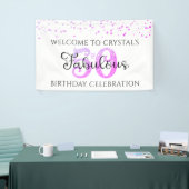 50 EN FABULOUS Paarse Roze Confetti Spandoek (Beurs)
