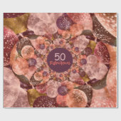 50 en Fabulous Paarse roze kaleidoscoop ballonnen Cadeaupapier (Vlak)