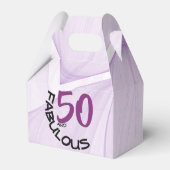 50 en Fabulous | Paarse & Zwarte Verjaardag Thema Bedankdoosjes (Achterkant)