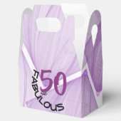 50 en Fabulous | Paarse & Zwarte Verjaardag Thema Bedankdoosjes (Geopend)