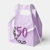 50 en Fabulous | Paarse & Zwarte Verjaardag Thema Bedankdoosjes (Voorkant Zijde)