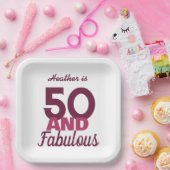 50 en Fabulous Papieren Bordje (Feest)