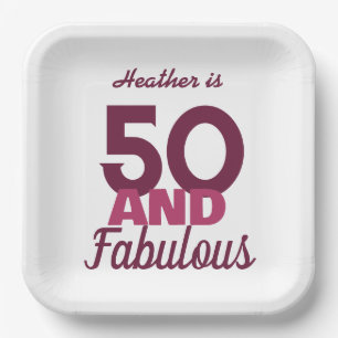 50 en Fabulous Papieren Bordje