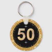 50 en Fabulous Party Favors, gepersonaliseerd Sleutelhanger (Achterkant)