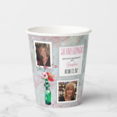 50- en Fabulous Party Photo Collage Paper cup Papieren Bekers (Achterkant)