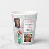 50- en Fabulous Party Photo Collage Paper cup Papieren Bekers (Voorkant)