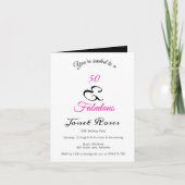 50 en Fabulous Personal 50th Birthday Folded (Voorkant)