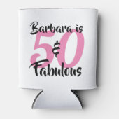 50 en Fabulous Personalized Birthday Party Blikjeskoeler (Voorkant)