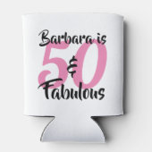 50 en Fabulous Personalized Birthday Party Blikjeskoeler (Achterkant)