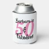 50 en Fabulous Personalized Birthday Party Blikjeskoeler (Blikje Achterkant)