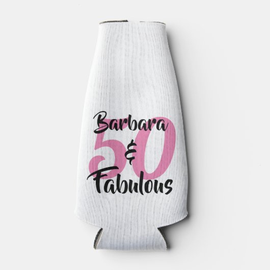 50 en Fabulous Personalized Birthday Party Flesjeskoeler (Voorkant)