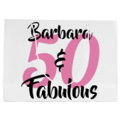 50 en Fabulous Personalized Birthday Party Groot Cadeauzakje (Achterkant)