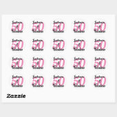 50 en Fabulous Personalized Birthday Party Ronde Sticker (Vel)