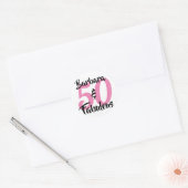 50 en Fabulous Personalized Birthday Party Ronde Sticker (Envelop)
