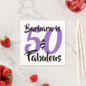 50 en Fabulous Personalized Birthday Party Servet (Insitu)