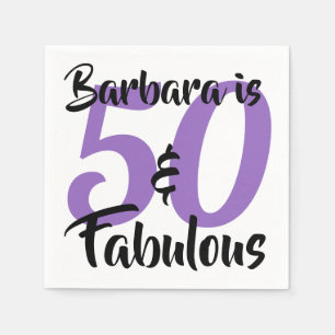 50 en Fabulous Personalized Birthday Party Servet