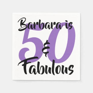 50 en Fabulous Personalized Birthday Party Servet