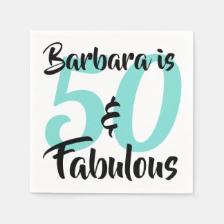 50 en Fabulous Personalized Birthday Party Servet