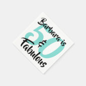 50 en Fabulous Personalized Birthday Party Servet (Hoek)