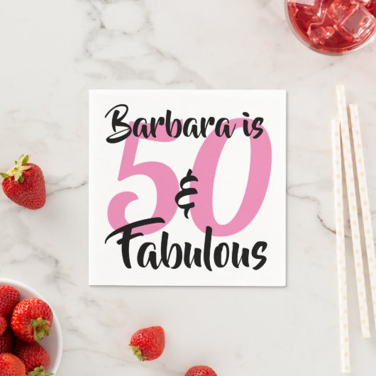 50 en Fabulous Personalized Birthday Party Servetten (Insitu)