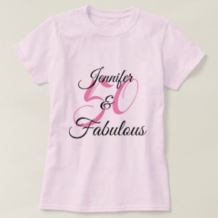 50 en Fabulous Personalized Birthday Party T-shirt