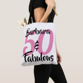 50 en Fabulous Personalized Birthday Party Tote Bag (Dichtbij)