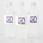 50 en Fabulous Personalized Birthday Party Waterfles Etiket (Flessen)