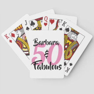50 en Fabulous Persoonlijk Verjaardagsfeest Pokerkaarten