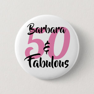 50 en Fabulous Persoonlijk Verjaardagsfeest Ronde Button 5,7 Cm