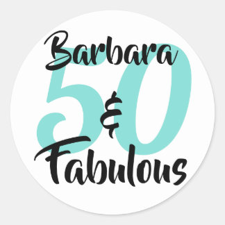 50 en Fabulous Persoonlijk Verjaardagsfeest Ronde Sticker