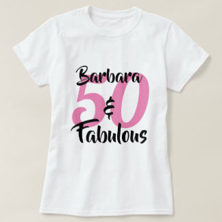 50 en Fabulous Persoonlijk Verjaardagsfeest T-shirt