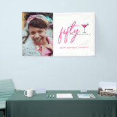 50 en Fabulous Photo Birthday Party Spandoek (Beurs)