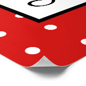 50 en Fabulous Photo Red 50th Birthday Red WH Poster (Hoek)