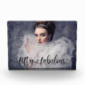 50 en Fabulous Pink 50th Birthday Gift Fotoblokken (Voorkant)