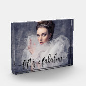 50 en Fabulous Pink 50th Birthday Gift Fotoblokken (Links)