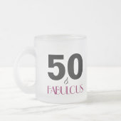 50 en Fabulous Pink 50th Birthday Gift Mok (Links)