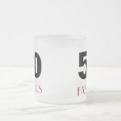 50 en Fabulous Pink 50th Birthday Gift Mok (Center)