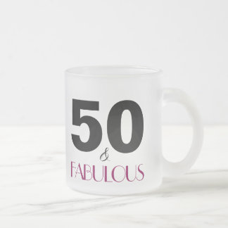 50 en Fabulous Pink 50th Birthday Gift Mok
