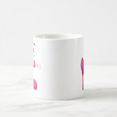 50 en Fabulous Pink and Black 50th Birthday Koffiemok (Center)