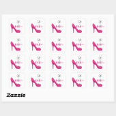 50 en Fabulous Pink and Black 50th Birthday Vierkante Sticker (Vel)