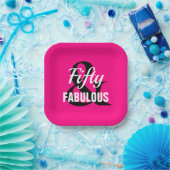 50 en Fabulous Pink Black Party Paper Bord (Feest)