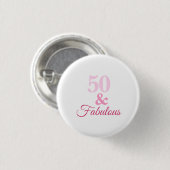 50 en Fabulous Pink Button (Voorkant /achterkant)