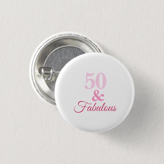 50 en Fabulous Pink Button (Voorkant /achterkant)
