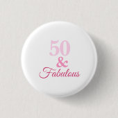 50 en Fabulous Pink Button (Voorkant)