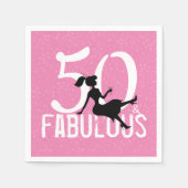 50 en Fabulous Pink Custom Servet (Voorkant)