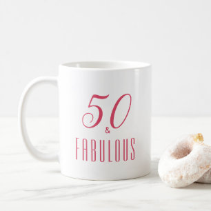 50 en Fabulous Pink Elegant Heart Coffee Mok