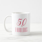 50 en Fabulous Pink Elegant Heart Coffee Mok (Links)